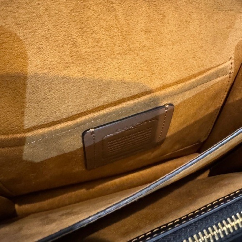 Coach Signature‎ Gold and Brown Crossbody Bag CD 866 Excellent - Picture 6 of 8